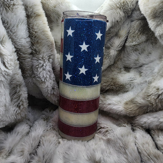 20 Oz Ready to Ship Tumbler - American Flag