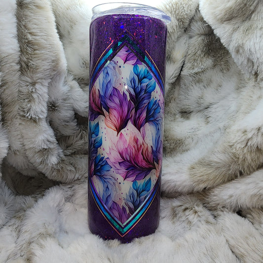 30 Oz Ready to Ship Tumbler - Purple Floral