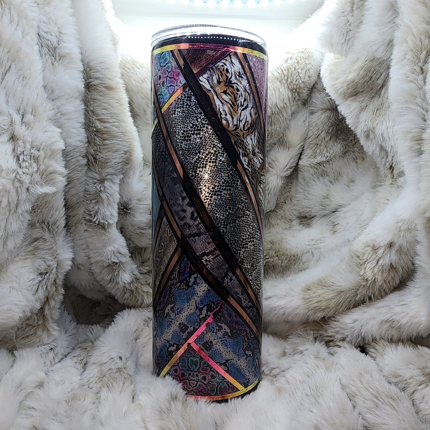 30 Oz Ready to Ship Tumbler - Blue Foils Skull