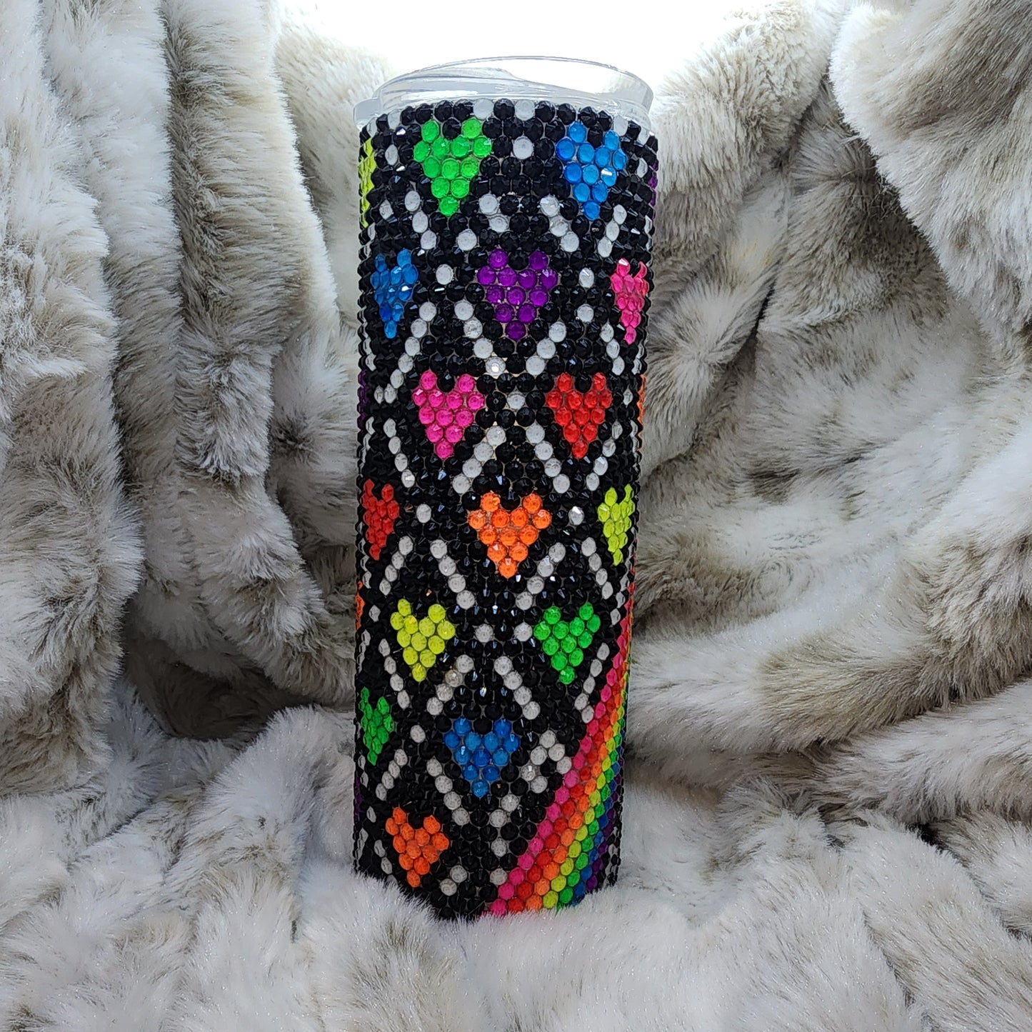 20 Oz Ready to Ship Tumbler - Rhinestone Heart