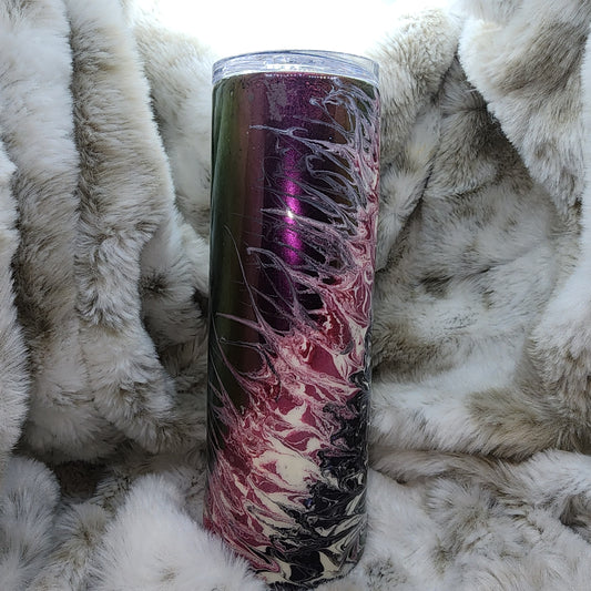 20 Oz Ready to Ship Tumbler - Maroon Green Color Shift