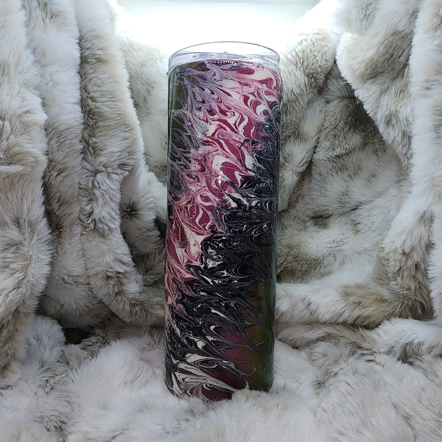 20 Oz Ready to Ship Tumbler - Maroon Green Color Shift