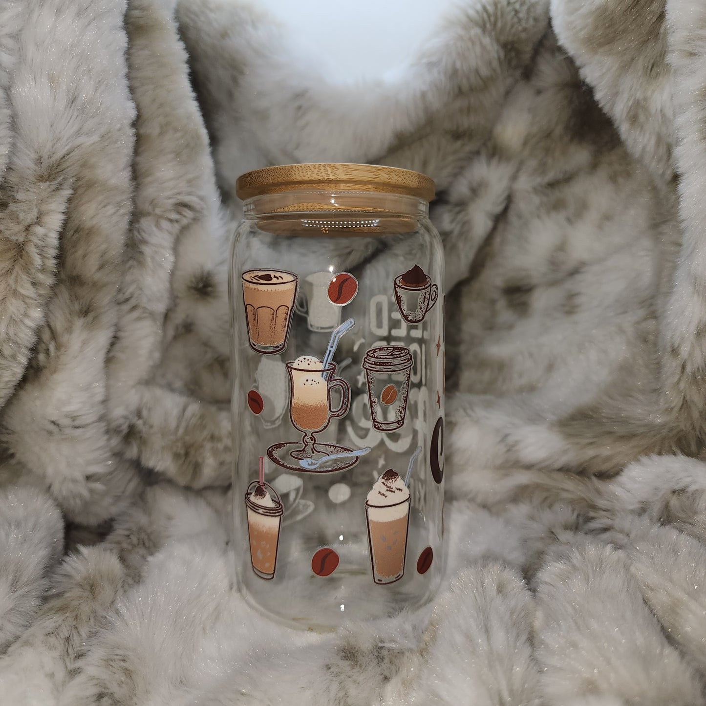 16 Oz Ready to Ship Glass Wine/Can - Fueled by Coffee