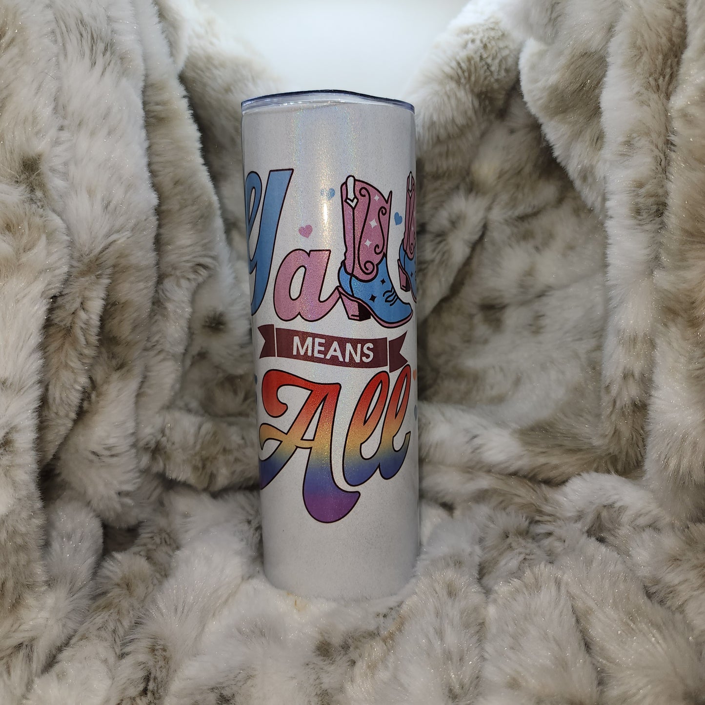 20 Oz Ready to Ship Tumbler - Y'all Means All Sublimation