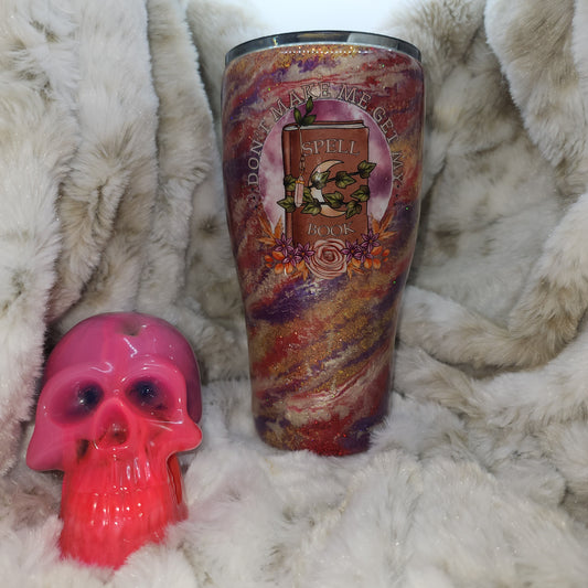 30 Oz Curve Ready to Ship Tumbler - Don't Make Me Get My Book Ink Swirl