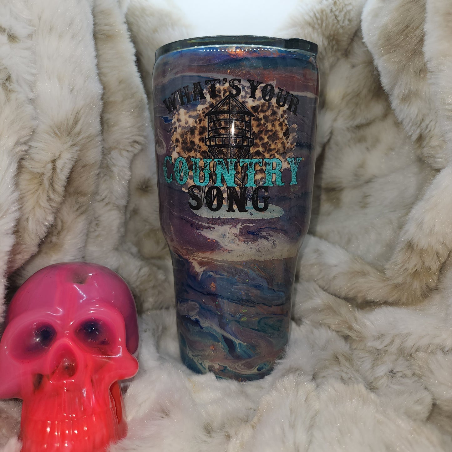 30 Oz Curve Ready to Ship Tumbler - What's Your Country Song Ink Swirl