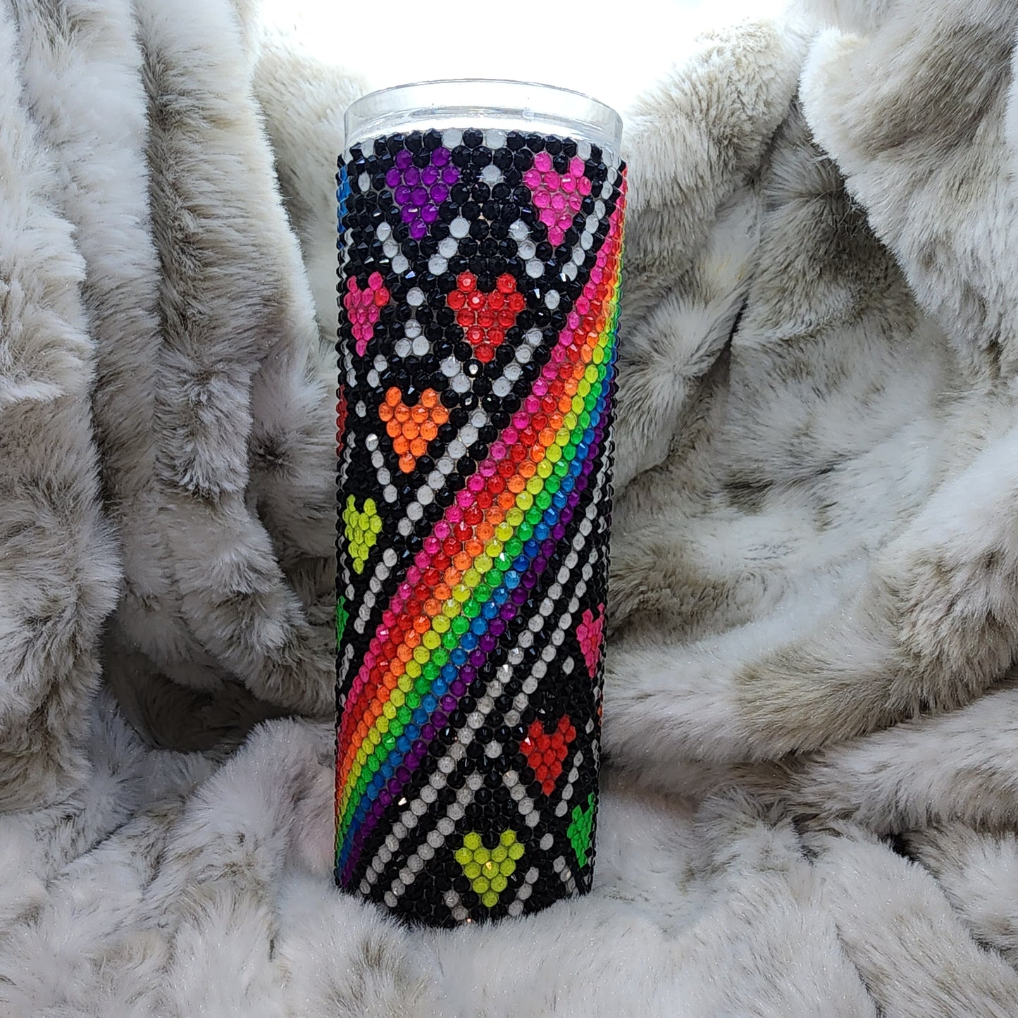 20 Oz Ready to Ship Tumbler - Rhinestone Heart